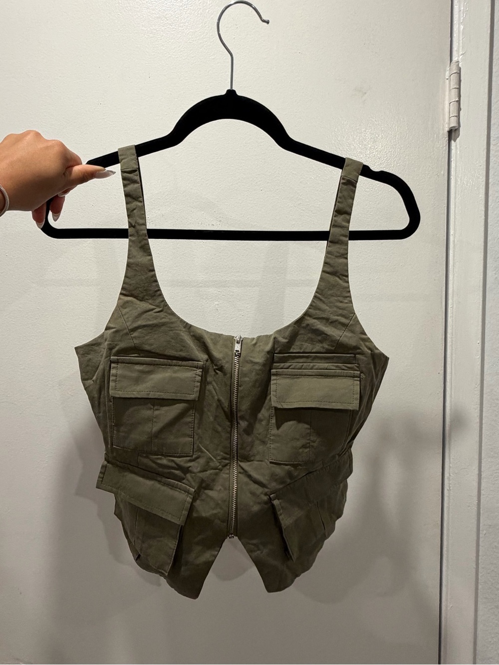 Zara Military Green Tank Top with Label